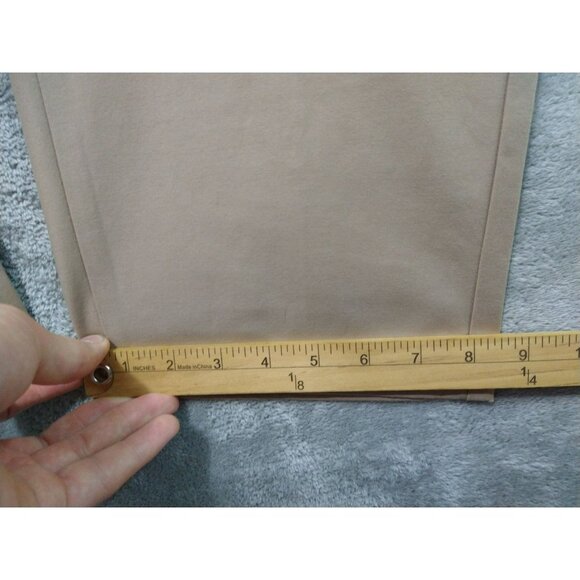 Jos A Bank Pants Mens 42x32 Beige Tailored Golf Chino Flat Front Straight Leg - Picture 6 of 12